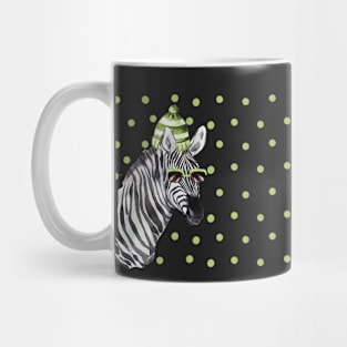 Zebra With Green Polkadots Mug